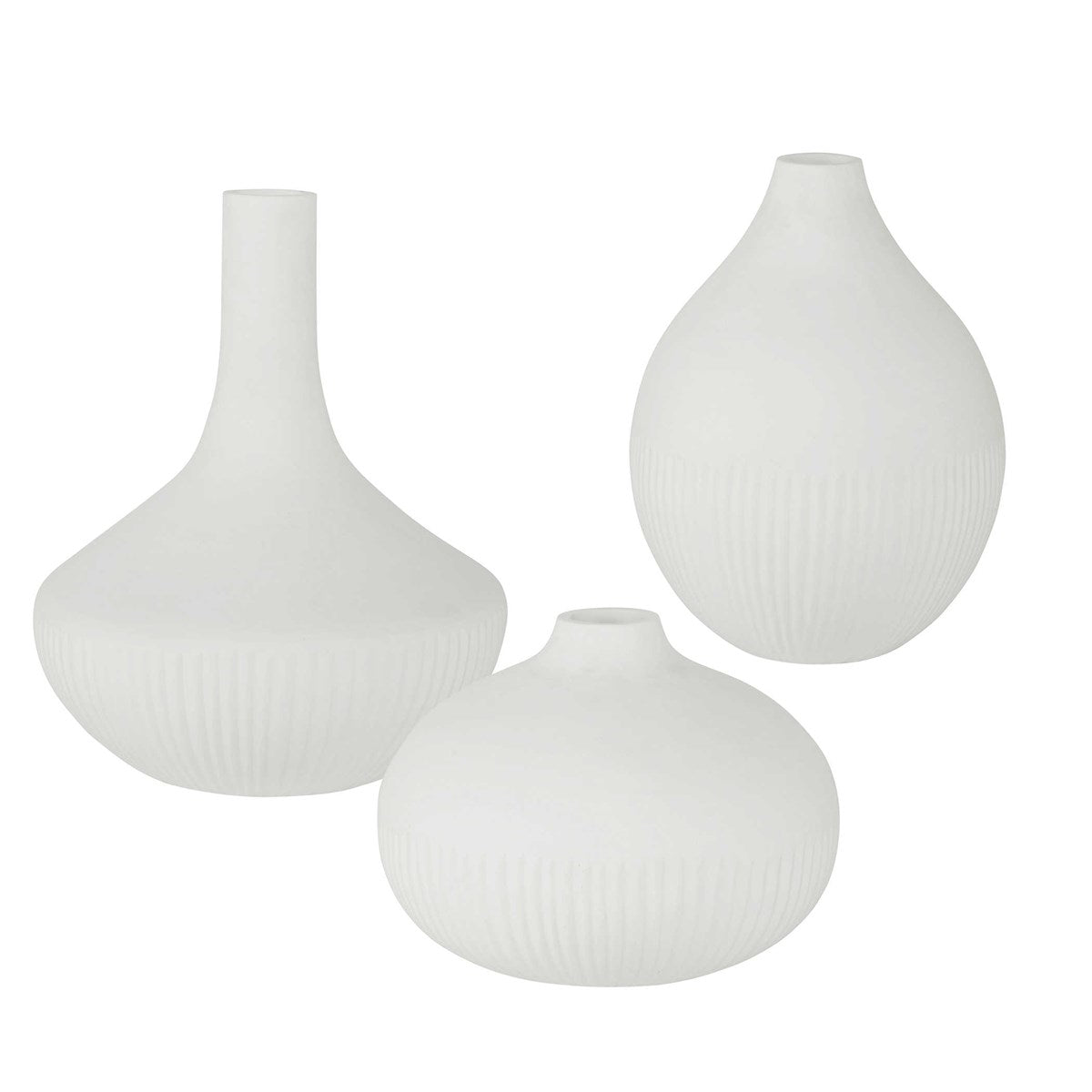 White Vases Set of 3