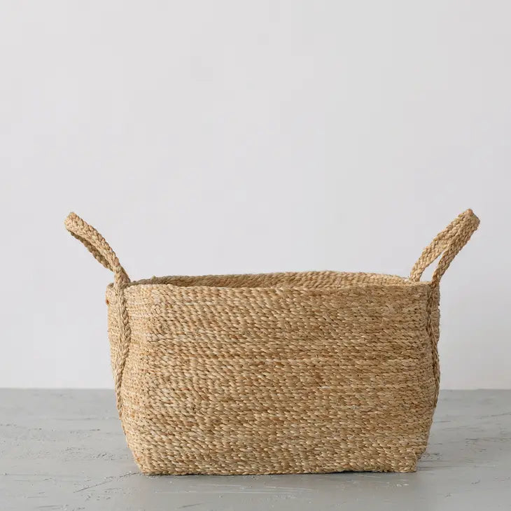 Square Jute Basket - Natural Medium