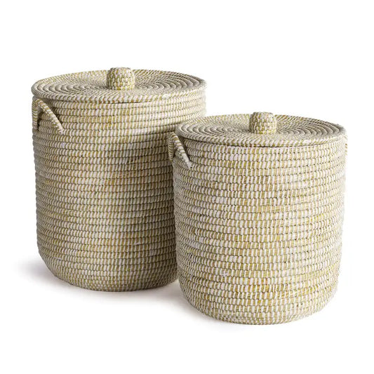 Rivergrass Hamper Baskets With Lids- Large