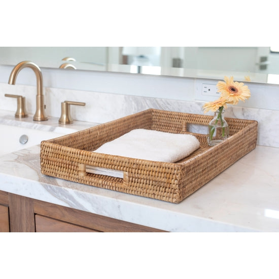Rattan Rectangular Tray