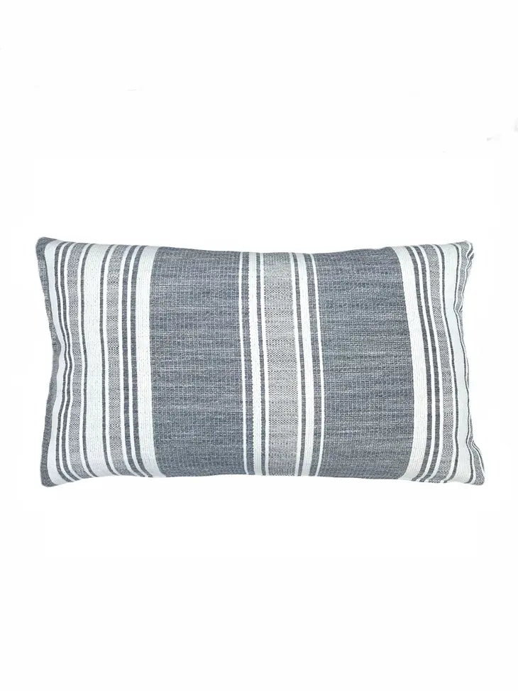 Beach Club Indigo Stripe Outdoor Pillow