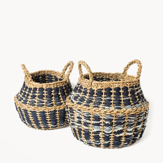 Daya Demin Foldable Basket- Medium