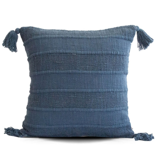 Wide Stripes Pillow  with Tassels