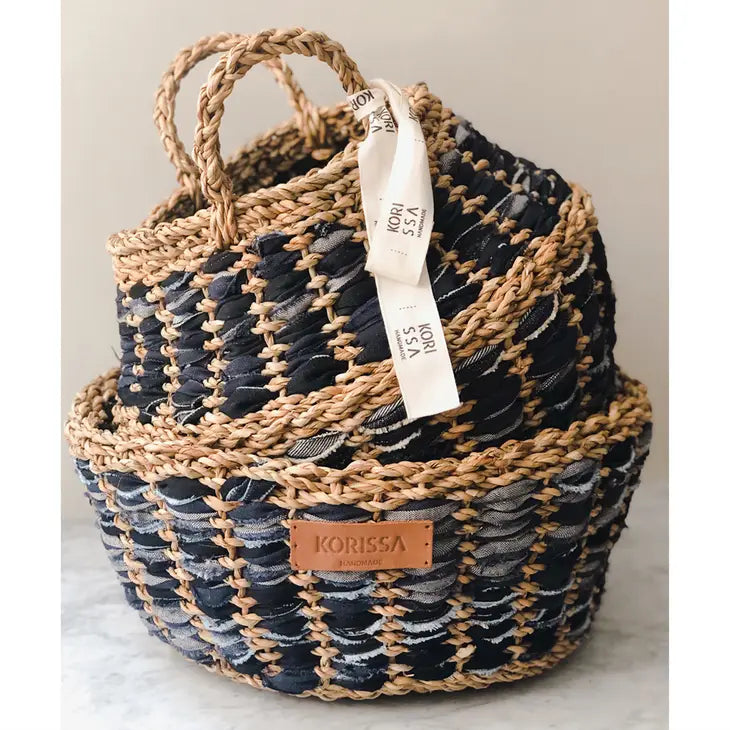 Daya Demin Foldable Basket- Large