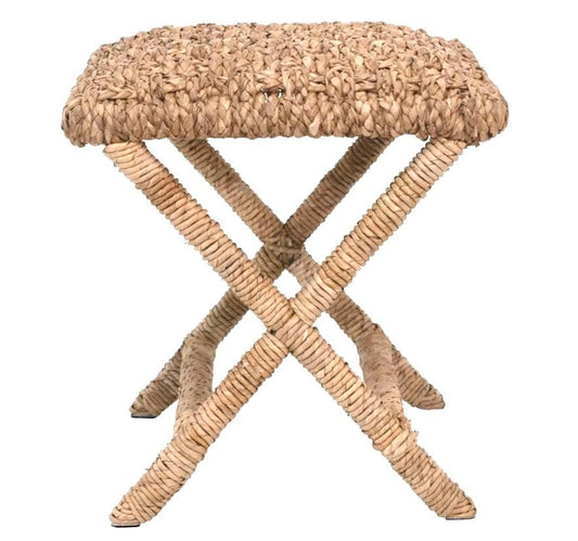 Hand-Woven Seagrass Stool