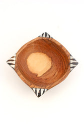 Round Wild Olive Wood Dish from Africa