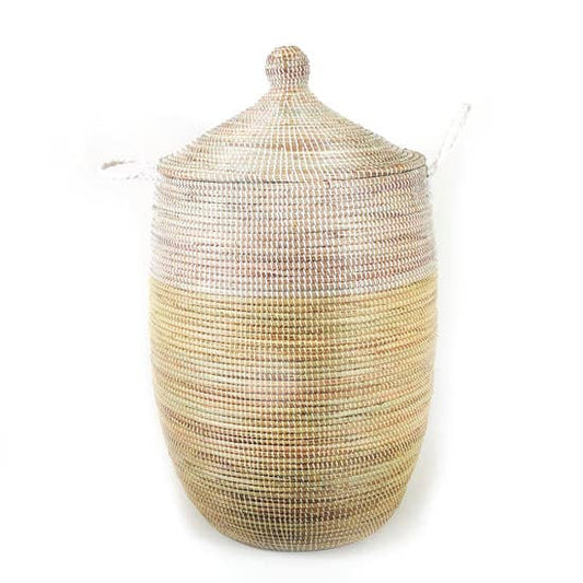 Senegalese Hamper - Two Tone Natural and White