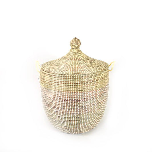 Senegalese Hamper - Two Tone Natural and White in