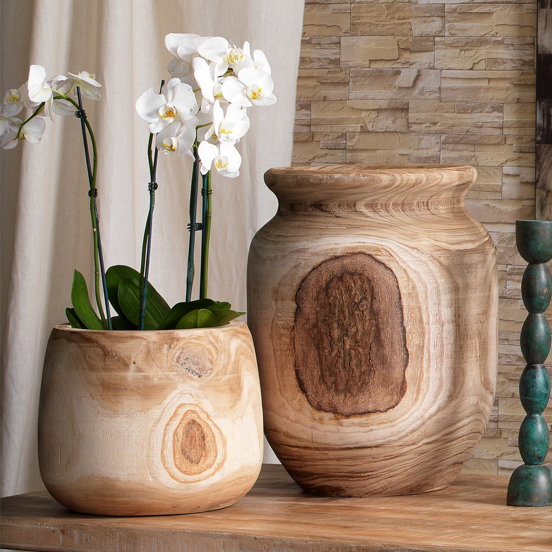 Brea wooden vase