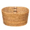 Oval Rattan Double Tissue Roll Holder