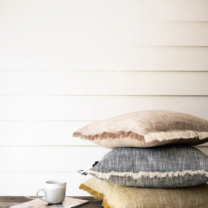 Slub Chambray Pillow Stone