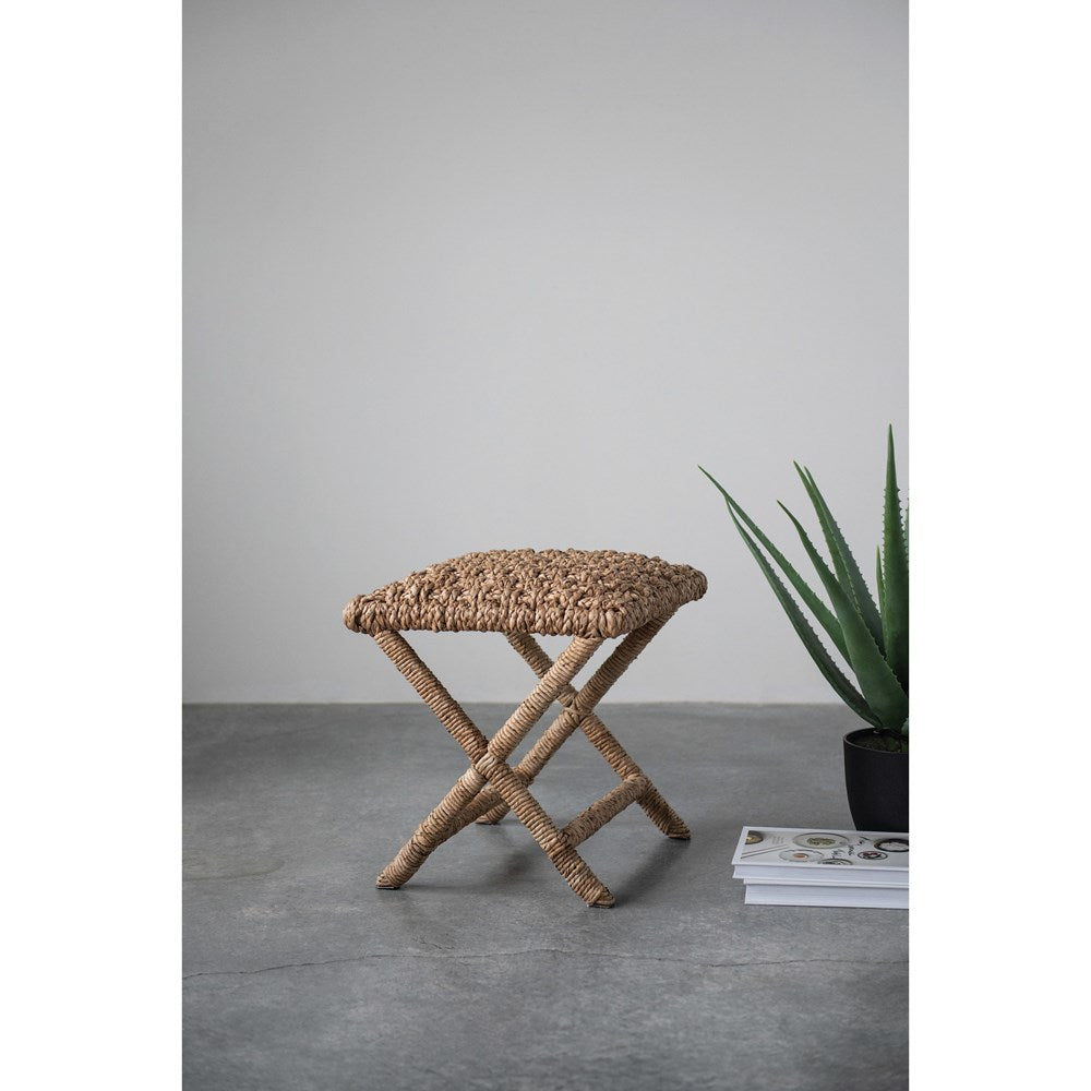 Hand-Woven Seagrass Stool