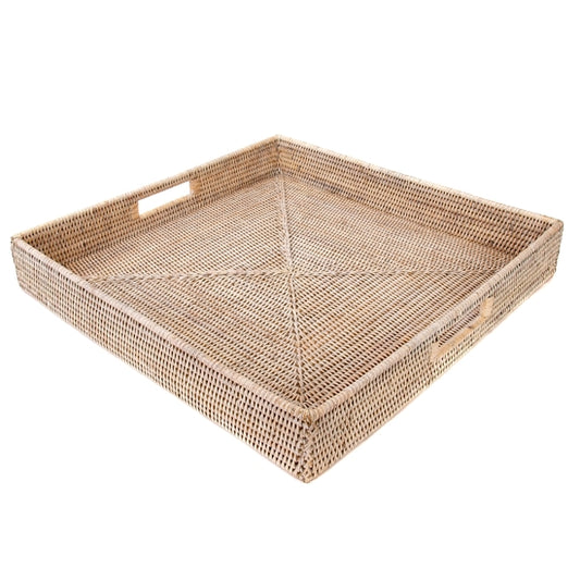 Rattan Square Serving  Tray