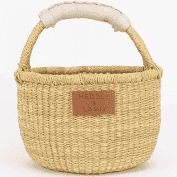 Mini Bolga Basket - Natural Leather Handle